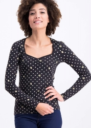 Blutsgeschwister Langarmshirt mary lous lovely longsie dots of country